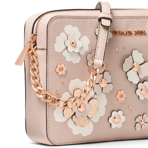 michael kors pink flower purse crossbody|Michael Kors pink studded purse.